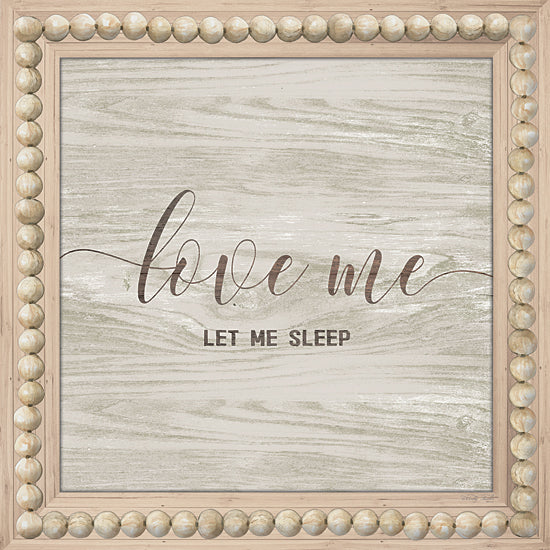 Cindy Jacobs CIN3481 - CIN3481 - Love Me - 12x12 Bed, Bedroom, Humor, Signs, Typography, Love Me Let Me Sleep, Framed Picture, Beads, Neutral Palette from Penny Lane