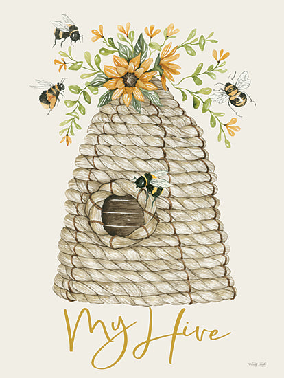 Cindy Jacobs CIN3493 - CIN3493 - My Hive - 12x16 Bees, Flowers, Hive, My Hive, Bee Skep, Home, Signs from Penny Lane