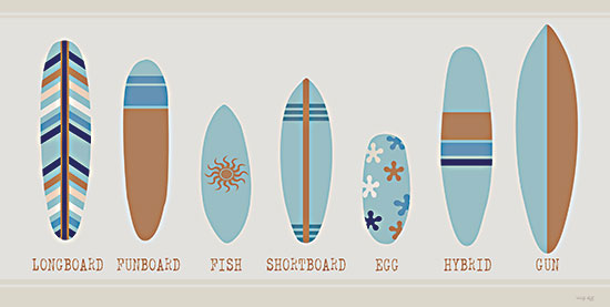 Cindy Jacobs CIN3544 - CIN3544 - Surfboards a Plenty - 18x9 Surfboards, Surfing, Coastal, Typography, Signs, Whimsical from Penny Lane