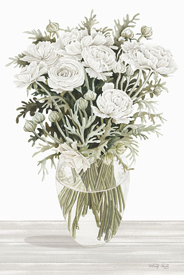 Cindy Jacobs CIN3591 - CIN3591 - Floral Beauty II - 12x18 Flowers, White Flowers, Greenery, Bouquet, Botanical, Vase, Glass Vase,  Neutral Palette, French Country, Spring from Penny Lane