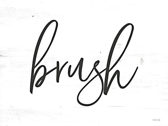 Cindy Jacobs CIN3615 - CIN3615 - Brush - 16x12 Bath, Bathroom, Brush, Typography, Signs, Black & White, Textual Art from Penny Lane