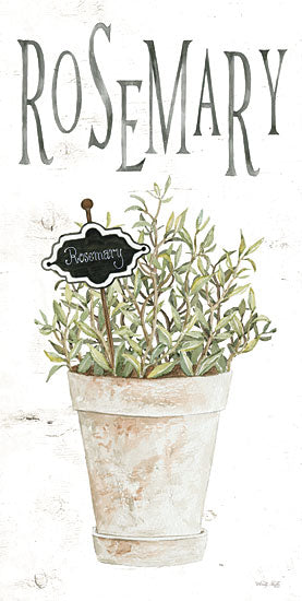 Cindy Jacobs CIN3629 - CIN3629 - Rosemary - 9x18 Kitchen, Herbs, Rosemary, Potted Herbs, Basil, Typography, Signs, Textual Art, Clay Pot, French Country from Penny Lane