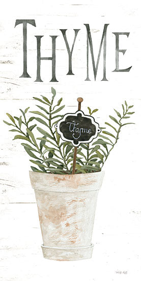Cindy Jacobs CIN3631 - CIN3631 - Thyme - 9x18 Kitchen, Herbs, Thyme, Potted Herbs, Basil, Typography, Signs, Textual Art, Clay Pot, French Country from Penny Lane