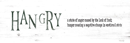 Cindy Jacobs CIN3639 - CIN3639 - Hangry - 20x5 Humor, Kitchen, Hangry - A State of Anger Caused by the Lack of Food, Typography, Signs, Textual Art, Neutral Palette from Penny Lane