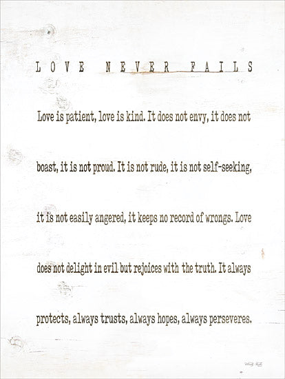 Cindy Jacobs CIN3722 - CIN3722 - Love Never Fails II - 12x16 Inspirational, Love Never Fails, Love is Patient, Bible Verse, 1 Corinthians, Religious, Typography, Signs from Penny Lane