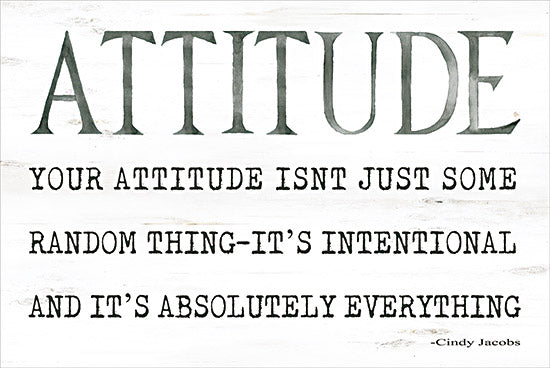 Cindy Jacobs CIN3725 - CIN3725 - Attitude - 18x12 Inspirational, Attitude, Isn't just Some Random Thing, Motivational, Typography, Signs, Textual Art, Black & White from Penny Lane