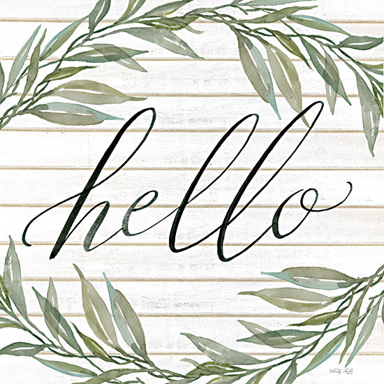 Cindy Jacobs CIN3726 - CIN3726 - Hello - 12x12 Hello, Greenery, Coastal, Tropical, Greeting, Wood Slats, Typography, Signs from Penny Lane