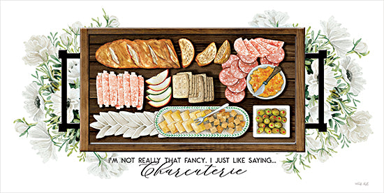Cindy Jacobs CIN3788 - CIN3788 - I Just Like Saying Charcuterie - 18x9 Kitchen, Charcuterie Board, Bread, Cheese, Crackers, Meat, Appetizers, I Just Like Saying Charcuterie, Typography, Signs, Textual Art, Parties, Flowers from Penny Lane