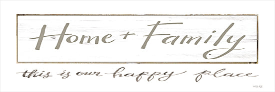 Cindy Jacobs CIN3796 - CIN3796 - Home + Family II - 18x6 Inspirational, Home, Family, Typography, Signs, Our Happy Place, Black & White from Penny Lane