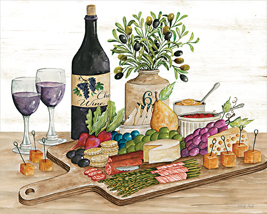 Cindy Jacobs CIN3799 - CIN3799 - Let's Celebrate I - 16x12 Kitchen, Wine, Cheese, Charcuterie Board, Snacks, Fruit, Olives, Vegetables, Party, Celebration from Penny Lane