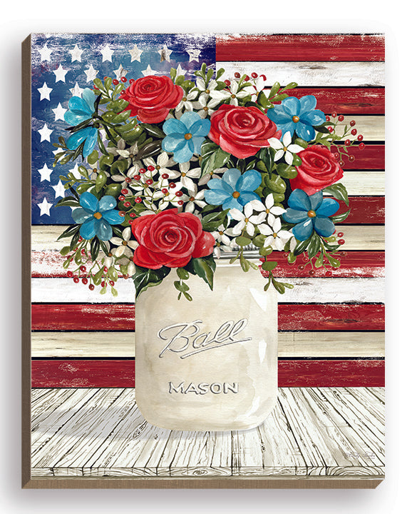 Cindy Jacobs CIN3835FW - CIN3835FW - Patriotic Blooms - 16x20  from Penny Lane