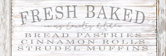 Cindy Jacobs CIN3871 - CIN3871 - Fresh Baked Sign - 18x6 Kitchen, Typography, Signs, Fresh Baked in My Country Kitchen, Farmhouse/Country, Gray, White from Penny Lane
