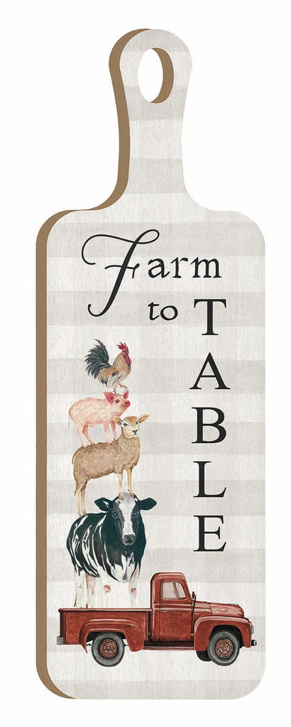 Cindy Jacobs CIN4090CB - CIN4090CB - Farm to Table - 6x18 Kitchen, Cutting Board, Farm to Table, Typography, Signs, Textual Art, Farm, Truck, Red Truck, Farm Animals, Animal Stack, Farmhouse/Country from Penny Lane