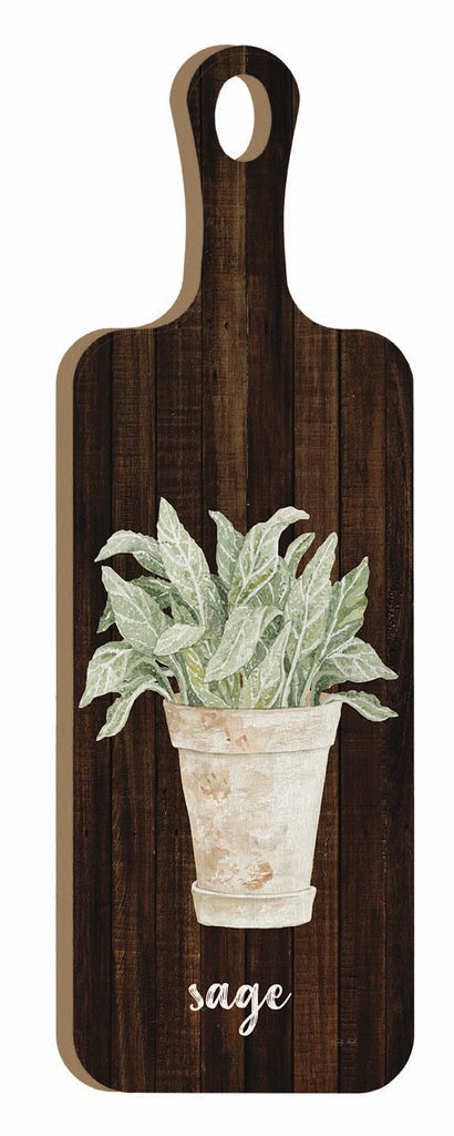 Cindy Jacobs CIN4094CB - CIN4094CB - Sage - 6x18 Kitchen, Cutting Board, Herbs, Potted Herbs, Sage, Typography, Signs, Textual Art from Penny Lane