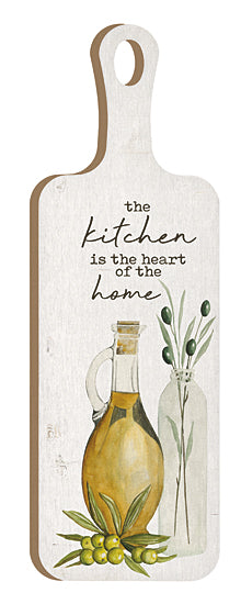 Cindy Jacobs CIN4096CB - CIN4096CB - The Kitchen is the Heart of the Home - 6x18 Kitchen, Cutting Board, Olives, Olive Oil, The Kitchen is the Heart of Our Home, Family, Inspirational, Typography, Signs, Textual Art from Penny Lane