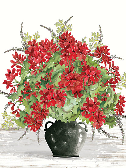 Cindy Jacobs CIN4132 - CIN4132 - Red Abundance - 12x16 Flowers, Red Flowers, Bouquet, Black Vase, Blooms from Penny Lane