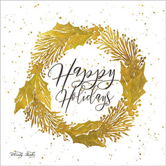 CIN759 - Happy Holidays Gold Wreath