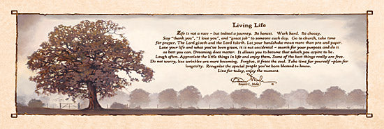 Bonnie Mohr COW215C - Living Life - Tree, Inspiring, Signs, Calligraphy from Penny Lane Publishing
