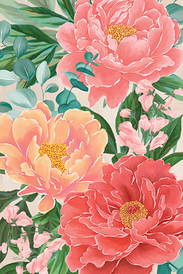 Cat Thurman Designs CTD117 - CTD117 - Coral Peonies - 12x18 Flowers, Peonies, Coral Peonies, Spring, Spring Flowers, Greenery from Penny Lane