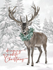 CTD119 - Dreaming of a White Christmas Deer - 12x16