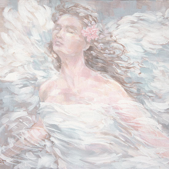 Debi Coules DC141 - DC141 - To Be Free    - 12x12 Angel, Religious, Flower, Woman Angel, White, Soft Subtle Tones, Feminine from Penny Lane
