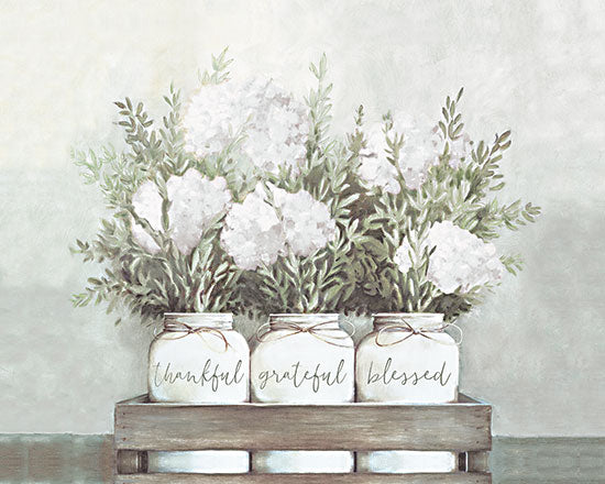 Dogwood Portfolio DOG138 - DOG138 - White Flower Jars - 18x12 White Flowers, Jars, Still Life, Thankful, Grateful, Blessed, Signs from Penny Lane