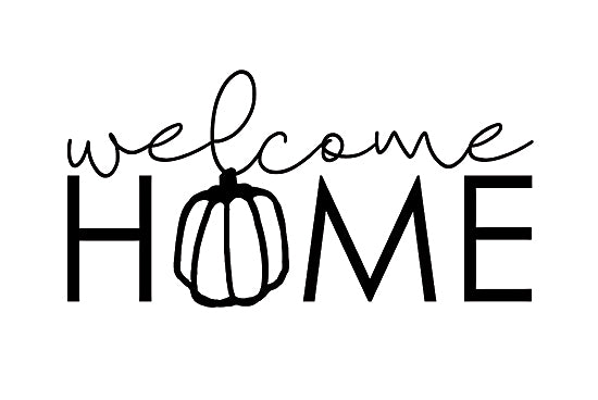 Dogwood Portfolio DOG208 - DOG208 - Welcome Home  - 18x12 Welcome Home, Typography, Signs, Welcome, Home, Fall, Pumpkin, Black & White from Penny Lane