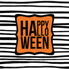 DOG221 - Striped Happy Halloween - 12x12