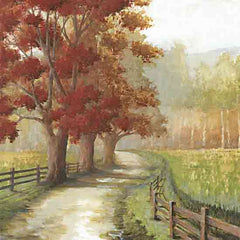 DOG268 - Old Country Road in Autumn - 12x12