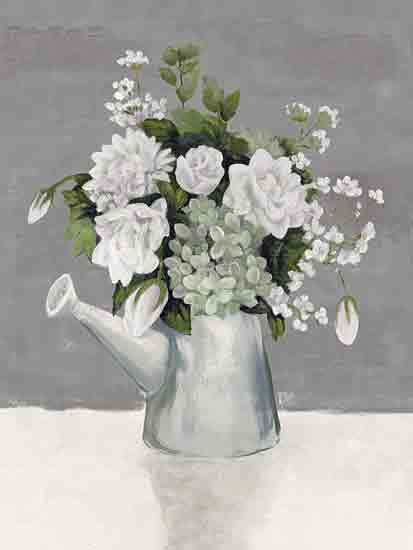 Dogwood Portfolio DOG293 - DOG293 - Fresh Floral Bouquet - 12x16 Flowers, White Flowers, Watering Can, Greenery, Bouquet, Spring, Spring Flowers, Green, White from Penny Lane