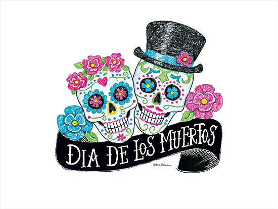 Deb Strain DS1970 - DS1970 - Day of the Dead Sugar Skulls - 16x12 Day of the Dead, Sugar Skulls, Flowers, Halloween from Penny Lane