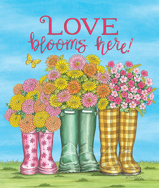 Deb Strain Licensing DS2011 - DS2011 - Love Blooms Here Wellies - 0  from Penny Lane