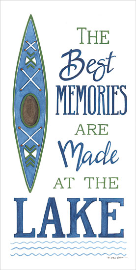 Deb Strain DS2132 - DS2132 - Lake Memories - 9x18 Lake, Typography, Signs, Textual Art, Canoe, The Best Memories are Made at the Lake, Summer from Penny Lane