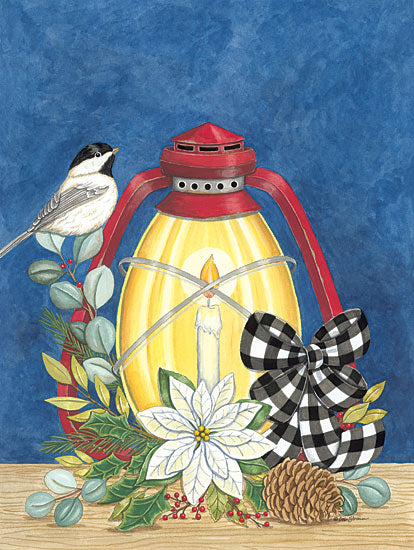 Deb Strain Licensing DS2167LIC - DS2167LIC - Red Lantern with White Poinsettia  - 0  from Penny Lane