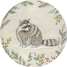 Deb Strain DS2176RP - DS2176RP - Woodland Animals Raccoon - 18x18  from Penny Lane