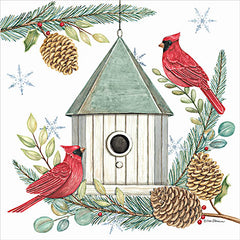 DS2280 - Cardinals and Birdhouse II - 12x12