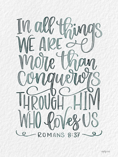 Imperfect Dust DUST1002 - DUST1002 - In All Things - 12x16 Religious, In All Things We Are More Than Conquerors, Bible Verse, Romans, Typography, Signs, Textured Paper from Penny Lane