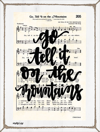 Imperfect Dust DUST173 - DUST173 - Go Tell It - 12x16 Go Tell It on the Mountains, Holidays, Sheet Music, Song, Religion, Signs from Penny Lane