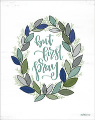 DUST446 - But First Pray Wreath   - 12x16