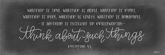 Imperfect Dust DUST516 - DUST516 - Think About Such Things      - 18x6 Think About Such Things, Bible Verse, Philippians, Motivational, Signs from Penny Lane