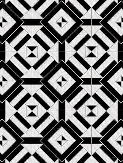 Imperfect Dust DUST674 - DUST674 - Diamond Tile - 12x16 Geometric, Black & White, Abstract from Penny Lane