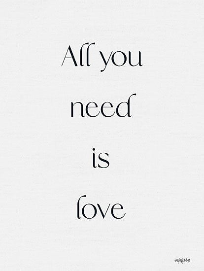 Imperfect Dust DUST837 - DUST837 - All You Need is Love - 12x16 All You Need is Love, Love, Typography, Signs from Penny Lane