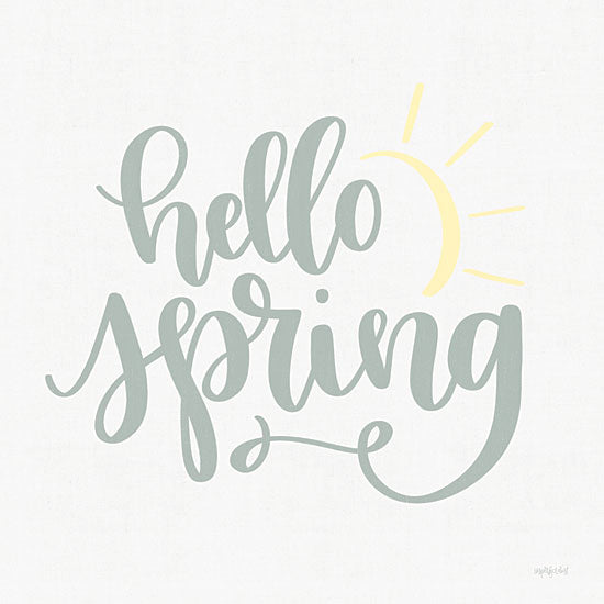 Imperfect Dust DUST857 - DUST857 - Hello Spring - 12x12 Hello Spring, Sun, Springtime, Calligraphy, Signs from Penny Lane
