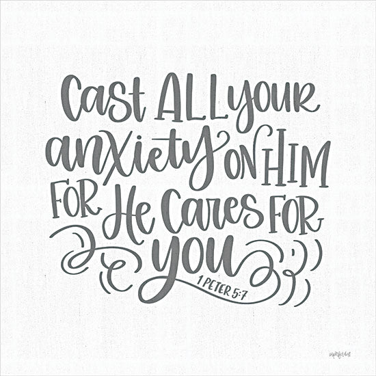 Imperfect Dust DUST865 - DUST865 - He Cares for You - 12x12 For He Cares For You, Bible Verse, Peter, Cast All Your Anxiety, Religion, Typography, Signs from Penny Lane