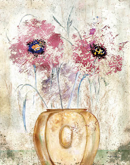 Ed Wargo ED439 - ED439 - Floral Dream I - 12x16 Flowers, Pink Flowers, Vase, Abstract, Bouquet from Penny Lane