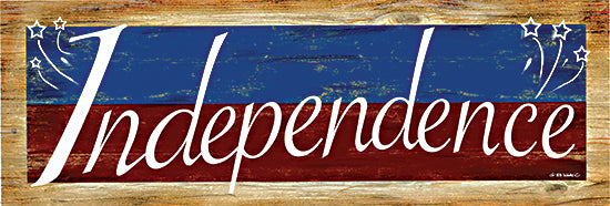 Ed Wargo ED468 - ED468 - Independence - 18x6 Independence, Patriotic, Red, White & Blue, Stars, Americana, Typography, Signs from Penny Lane