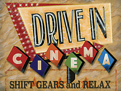 ED483 - Vintage Drive In Cinema Sign - 16x12