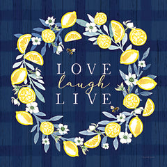ET157 - Live Laugh Love Lemon Wreath - 12x12