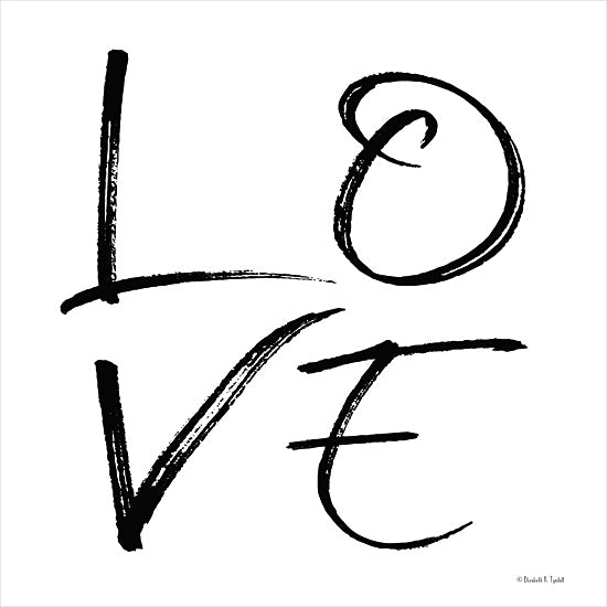 Elizabeth Tyndall ET191 - ET191 - Love - 12x12 Inspirational, Love, Typography, Signs, Textual Art, Black & White from Penny Lane