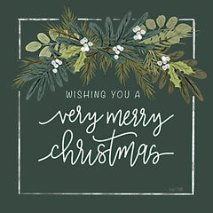 FEN1022 - Wishing You a Very Merry Christmas Greenery - 12x12